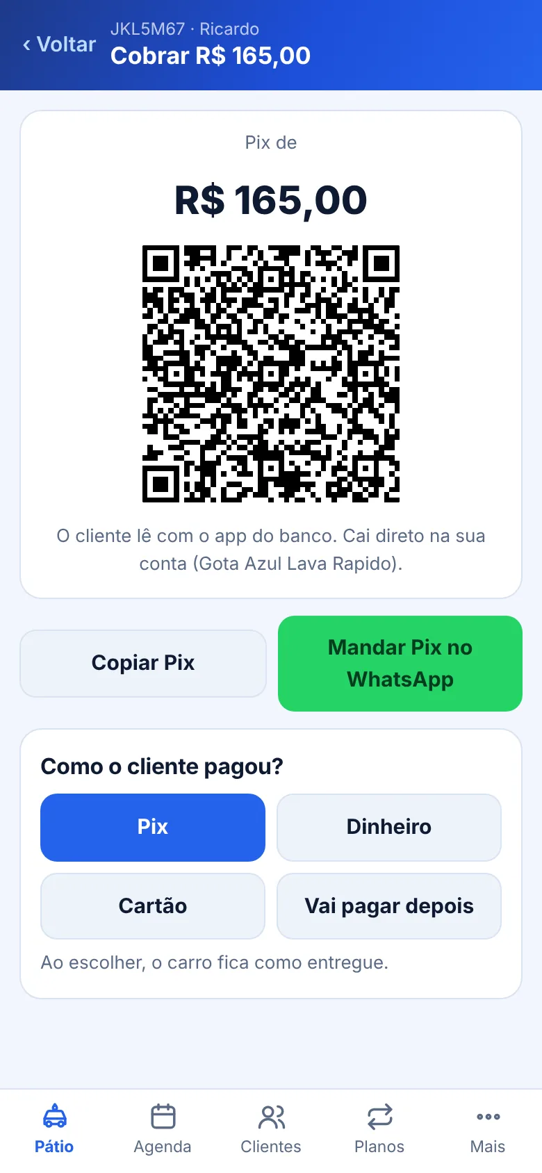 Cobrança por Pix com QR Code